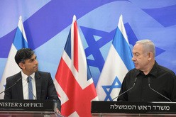 英スナク首相はイスラエルを訪問、支持を表明した（イスラエル首相公式ＳＮＳから）
