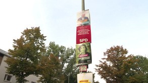 街中に掲げられる各政党のポスター（著者提供）
