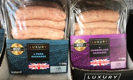 食品規則の違いにより英国人におなじみの「生ソーセージ」の英領北ア輸出も問題に（ＥＭＢ撮影）