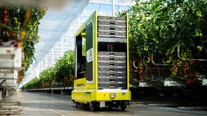 トマトの自動収穫ロボット「グロウ」＝他の野菜にも技術応用が期待される（メトモーション提供）
